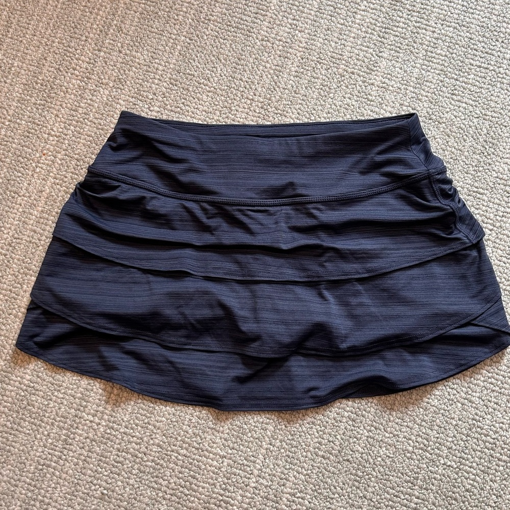 Athleta grey blue tiered skort size small